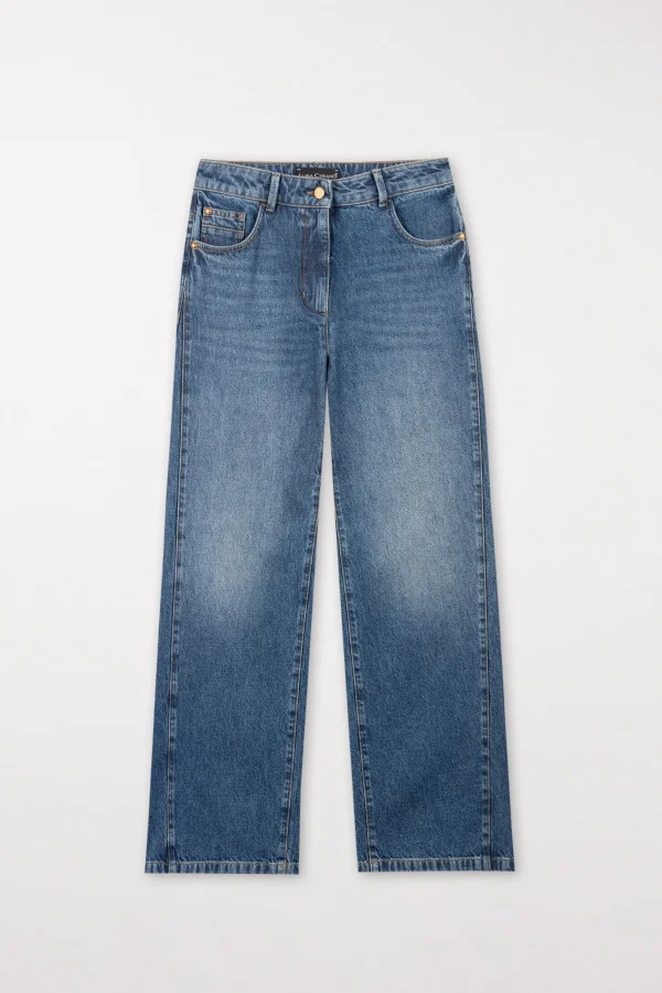 Denim | Hosen-LUISA CERANO Wideleg-Denim denim blue