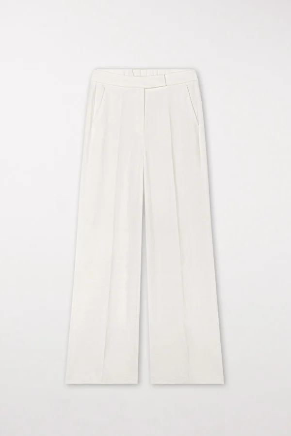 Hosen | Sets-LUISA CERANO Wideleg-Pants Aus Leinen-Mix