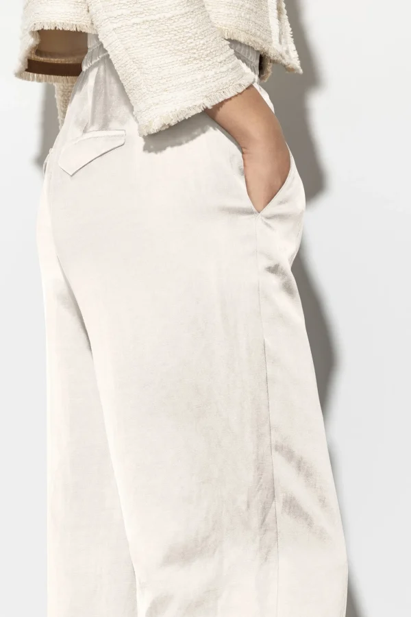 Hosen | Sets-LUISA CERANO Wideleg-Pants Aus Leinen-Mix
