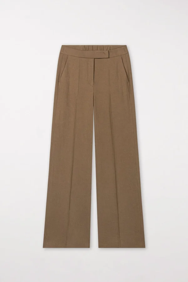 Hosen | Sets-LUISA CERANO Wideleg-Pants Aus Leinen-Mix