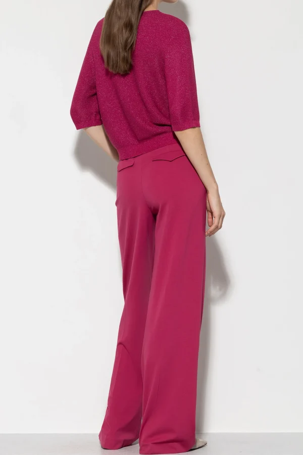 Sets | Hosen-LUISA CERANO Wideleg-Pants Aus Punto-Milano