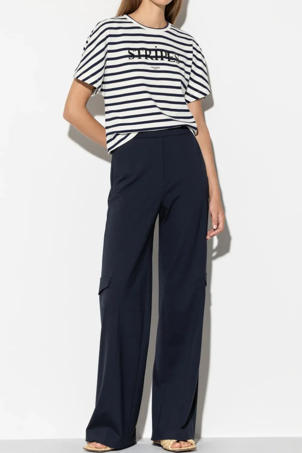 Hosen | Sets-LUISA CERANO Wideleg-Pants Aus Punto-Milano
