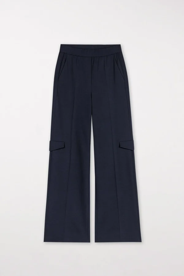Hosen | Sets-LUISA CERANO Wideleg-Pants Aus Punto-Milano
