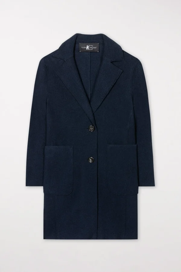 Jacken & Mäntel-LUISA CERANO Woll-Blazermantel midnight blue