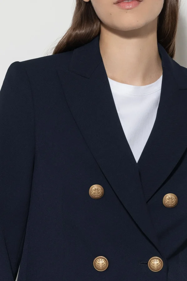 Business Studio | Blazer-LUISA CERANO Zweireihiger Blazer dark navy